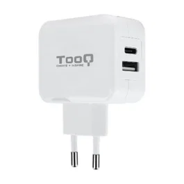Tooq Cargador de Pared USB 2.0 con Puerto USB-C Blanco